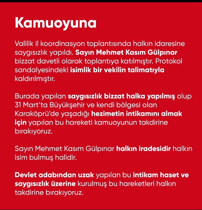Toplantıda Halkın İradesine Saygısızlık İddiası