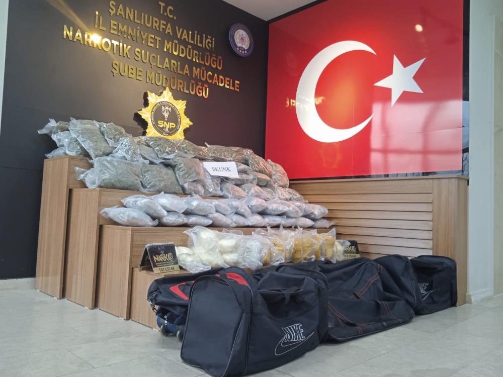 Şanlıurfa’da piyasa değeri 30 milyon lira olan uyuşturucu ele geçirildi