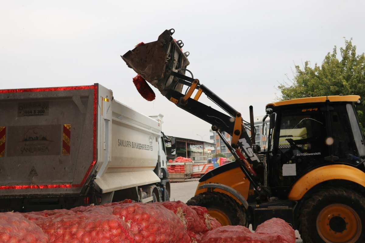 BÜYÜKŞEHİR ZABITA’DAN DENETİM, ÇÜRÜMÜŞ 22 TON SOĞAN İMHA EDİLDİ