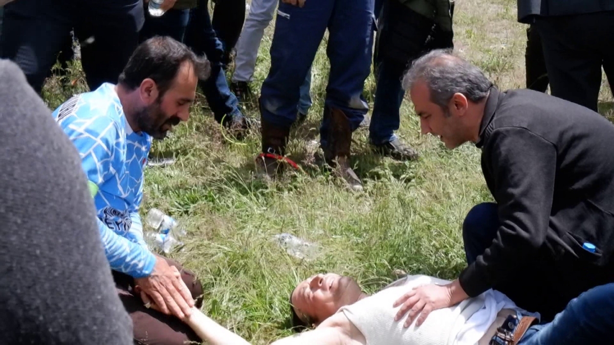 Cirit sahasında korkutan anlar