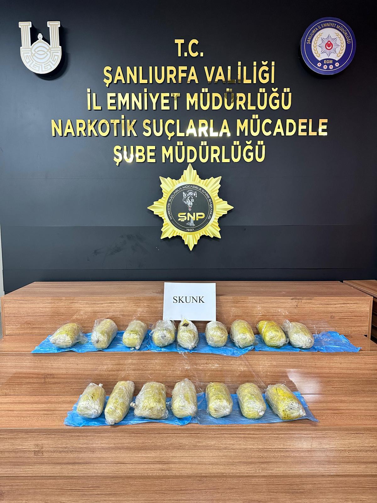 Şanlıurfa'da uyuşturucu operasyonu