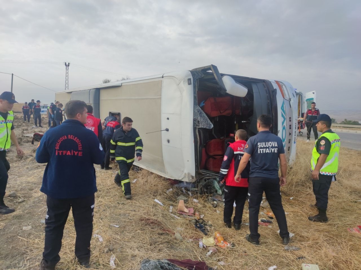Amasya’da otobüs kazası: Çok sayıda yaralı var