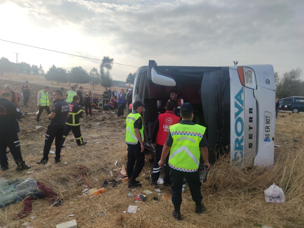 Amasya’da otobüs kazası: Çok sayıda yaralı var