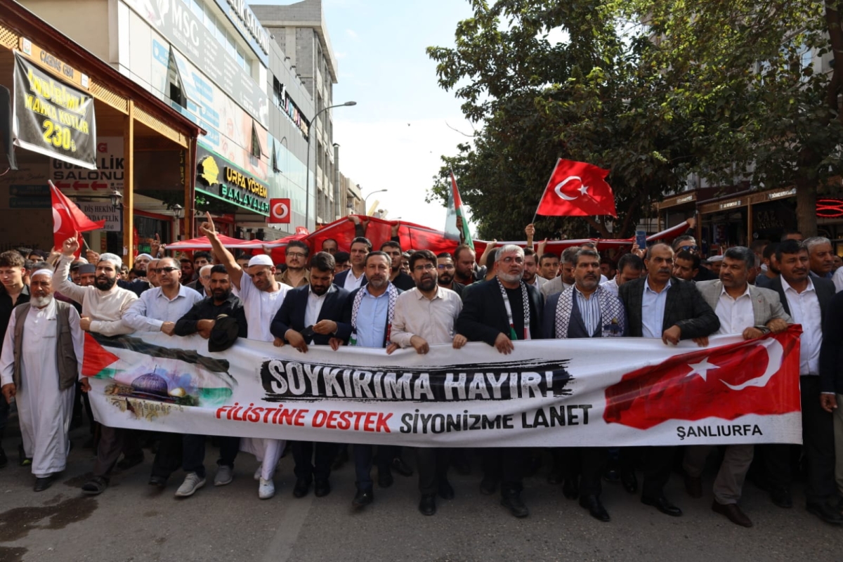 Şanlıurfa'da İsrail'in Gazze'deki saldırıları protesto edildi