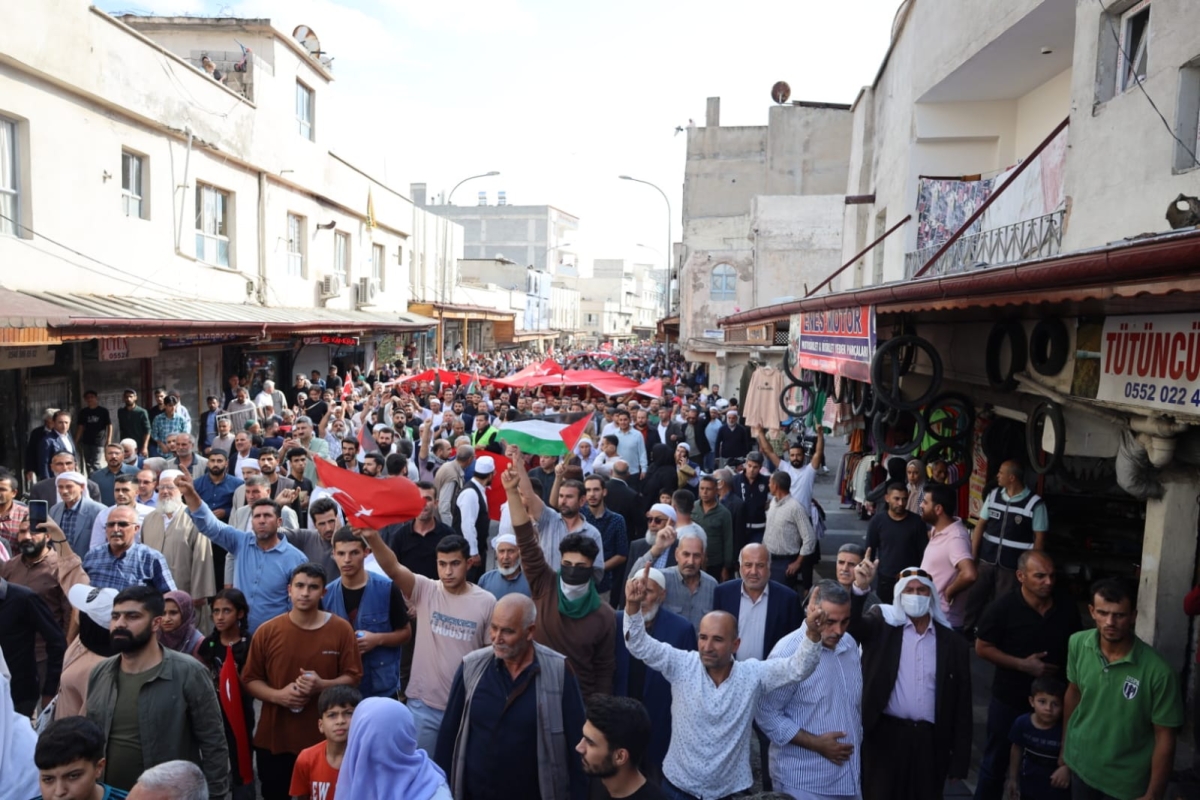 Şanlıurfa'da İsrail'in Gazze'deki saldırıları protesto edildi