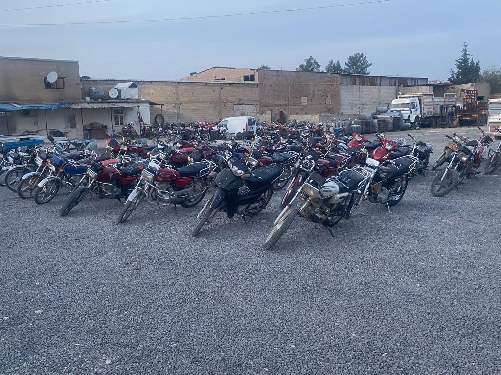 Şanlıurfa'da 137 çalıntı motosiklet ele geçirildi