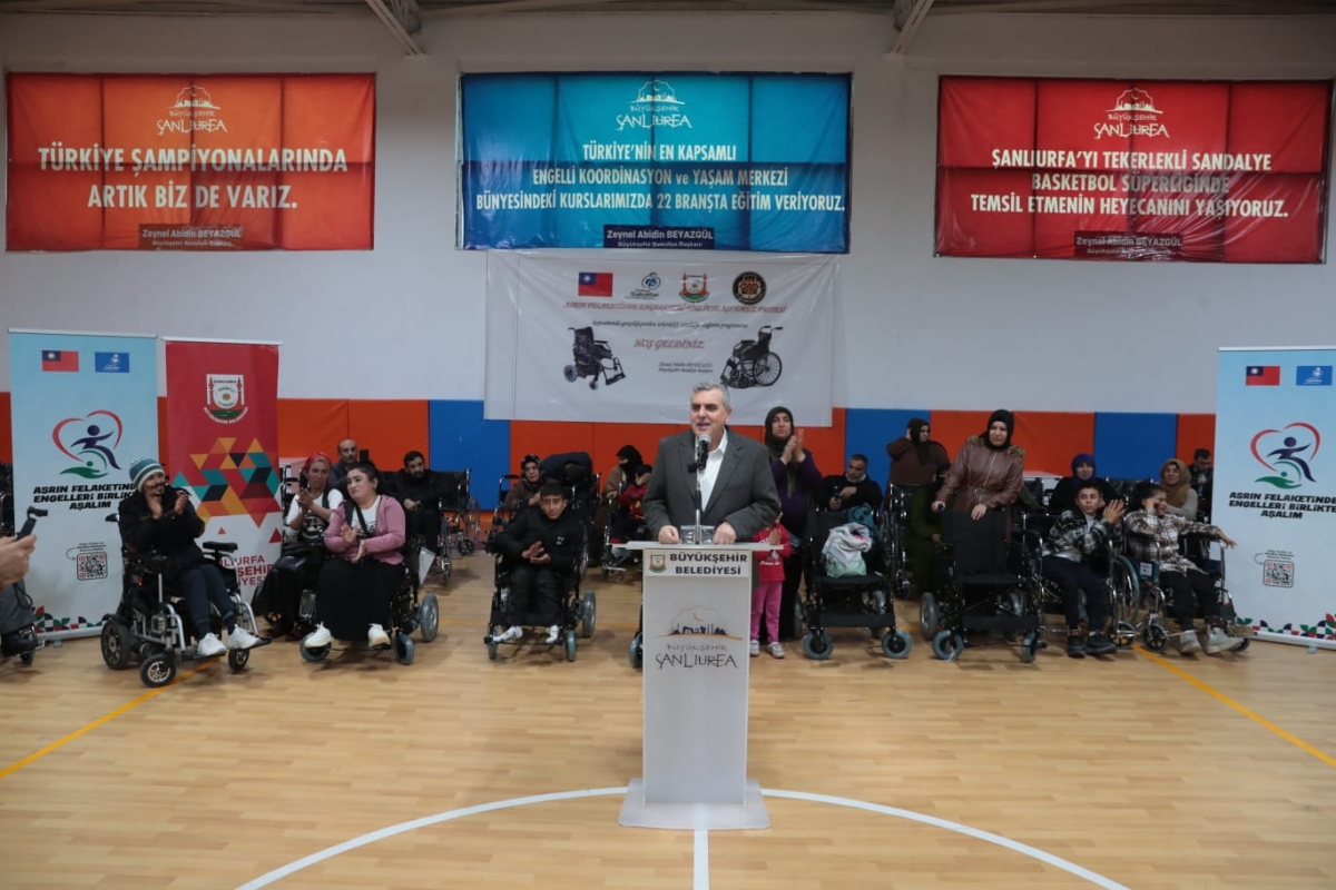 BÜYÜKŞEHİR BELEDİYESİ ENGELLİLERİN YÜREĞİNE DOKUNMAYA DEVAM EDİYOR