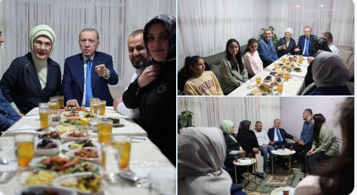 Cumhurbaşkanı Erdoğan, bir vatandaşın evinde iftar yaptı