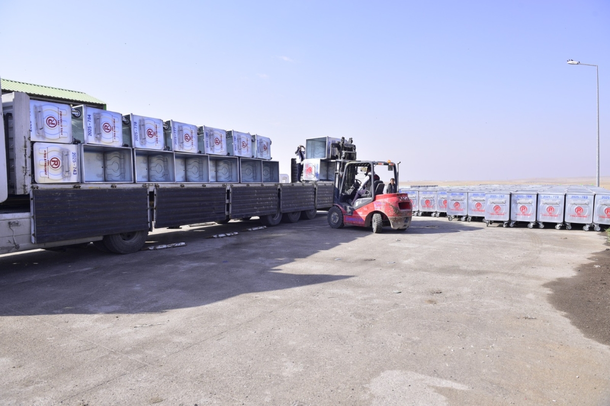 Ceylanpınar Belediyesi bin 330 adet çöp konteyneri takviyesi yaptı