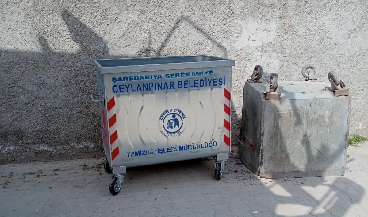 Ceylanpınar Belediyesi bin 330 adet çöp konteyneri takviyesi yaptı