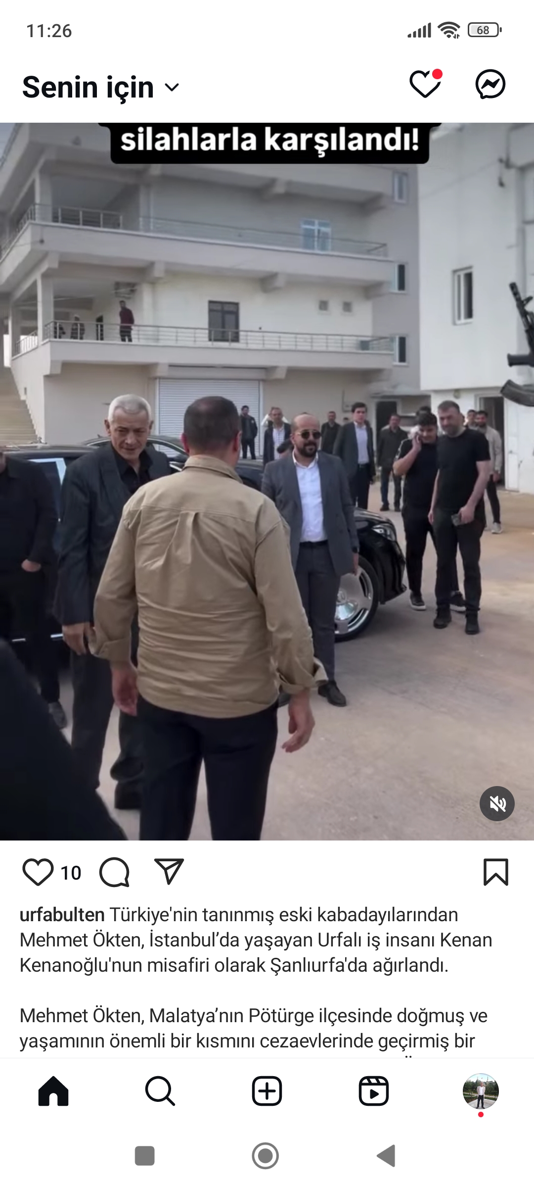 Türkiye’nin Tanınmış Eski Kabadayılarından Mehmet Ökten, Şanlıurfa’da Ağırlandı