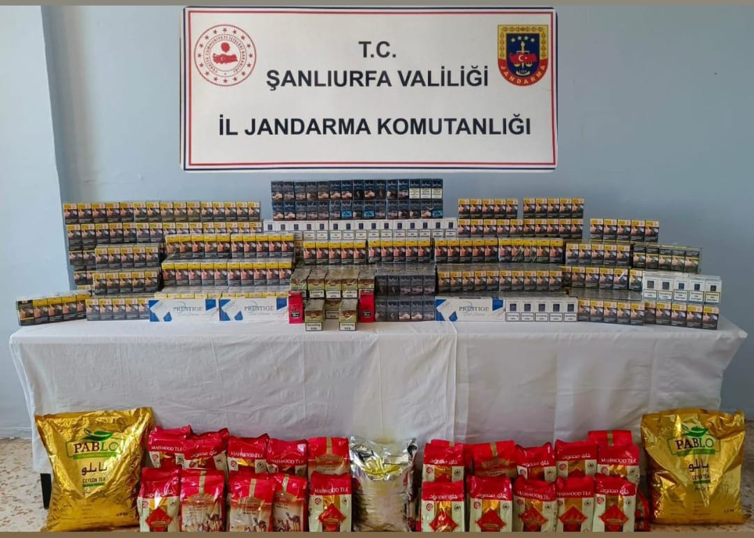 Şanlıurfa’da Jandarmadan Kaçak Tütün ve Çay Operasyonu
