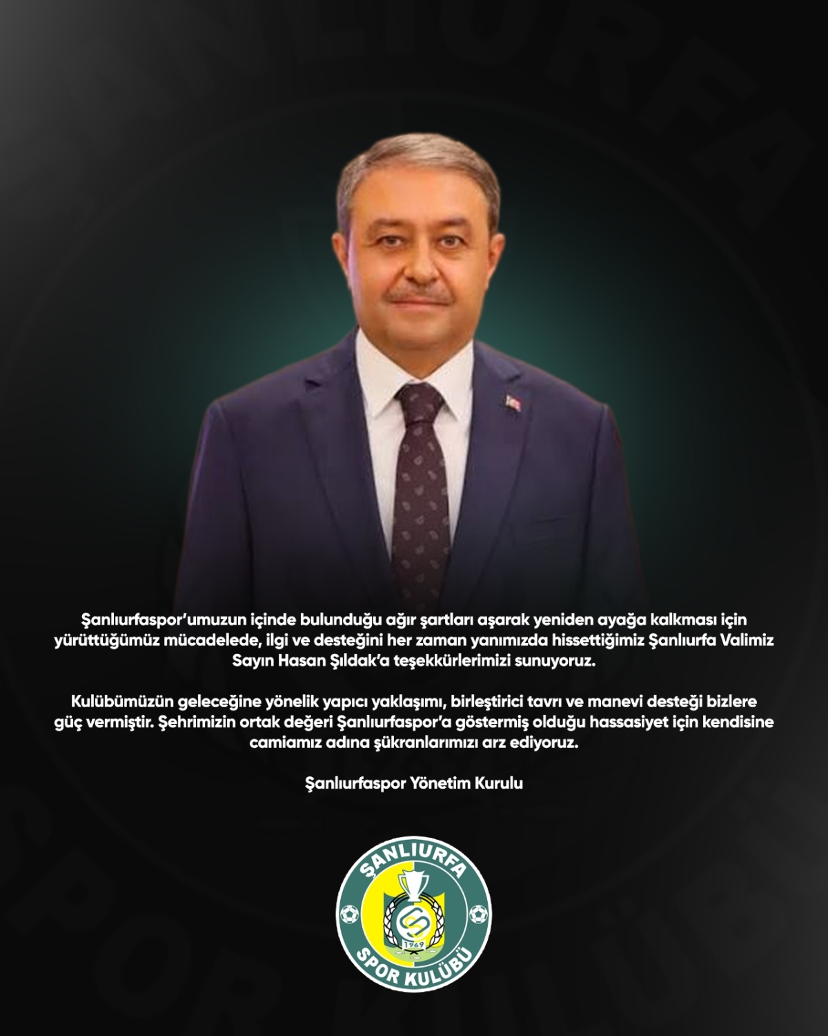 Şanlıurfaspor’un Ayağa Kalkma Mücadelesine Güçlü Destek