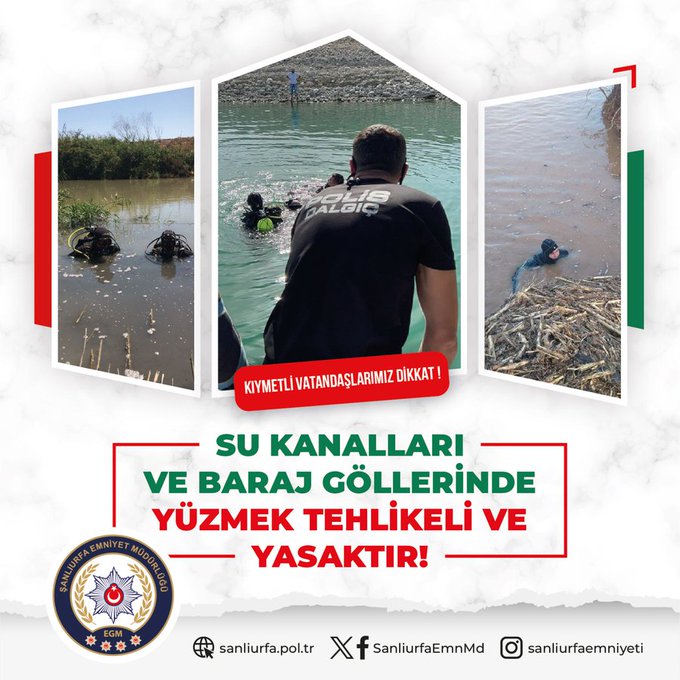 Ölüme Yüzmeyin: Su Kanalları ve Göletlerde Yüzmeyin