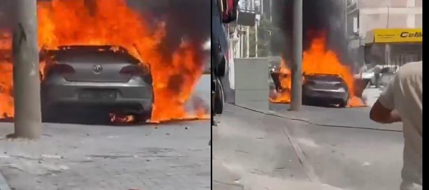 Şanlıurfa'da Seyir Halindeki Otomobil Alev Aldı, Küle Döndü