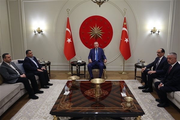 Cumhurbaşkanı Erdoğan, Haniye'nin oğullarını kabul etti