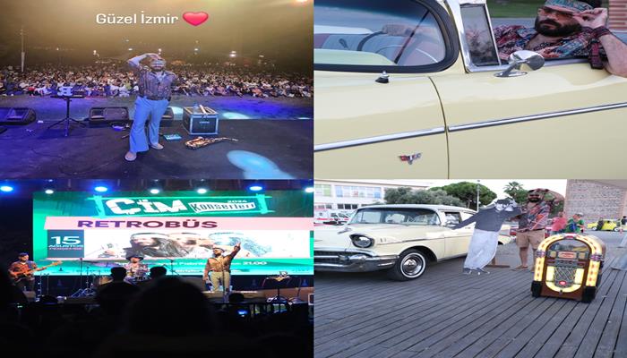 İzmir'de Nostalji Rüzgarı: Retrobüs Grubu Tarihi Havagazı Fabrikası'nda Coşturdu