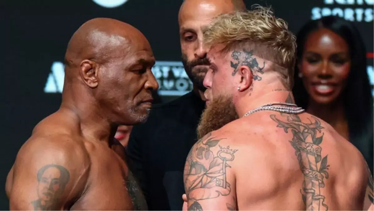 Jake Paul, 8 raundluk maçta Mike Tyson'a karşı galip geldi