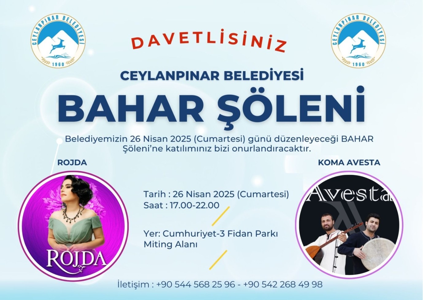 Ceylanpınar Belediyesi “Bahar Şöleni” düzenliyor