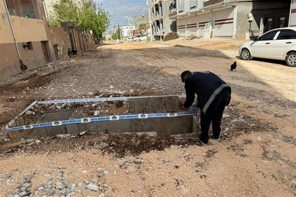 Mazıdağı'nda açık mazgallara güvenlik önlemi