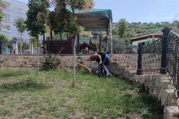 Mazıdağı'nda parklar baştan aşağı temizlendi