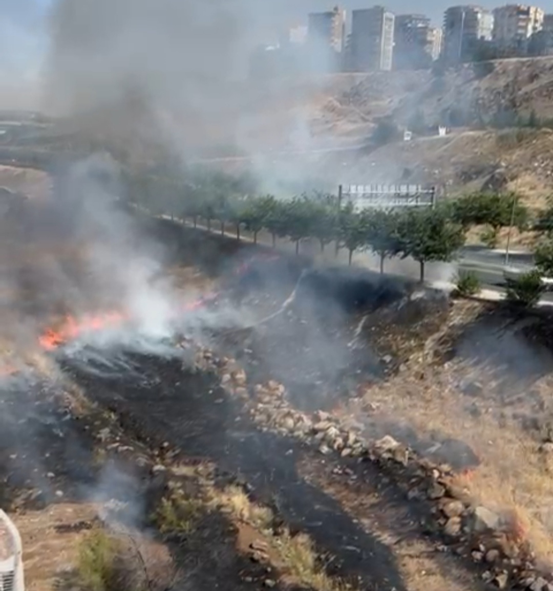 Şanlıurfa Otogarı Yanında Korkutan Yangın! Vatandaşlar Endişeli