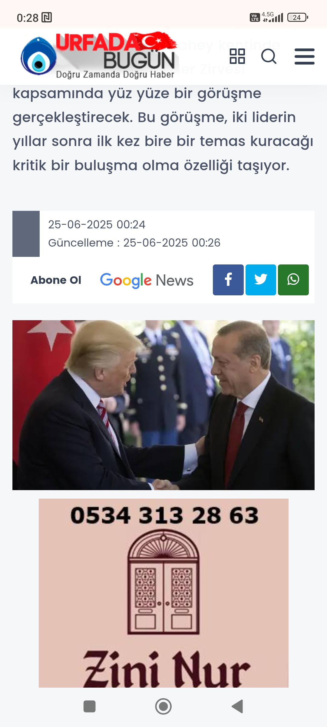 Cumhurbaşkanı Erdoğan, ABD Başkanı Trump ile görüştü