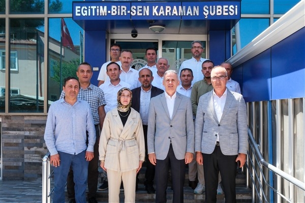Karaman Valisi Çiçekli'den Memur-Sen ve Kamu-Sen Karaman İl Temsilciliğine ziyaret
