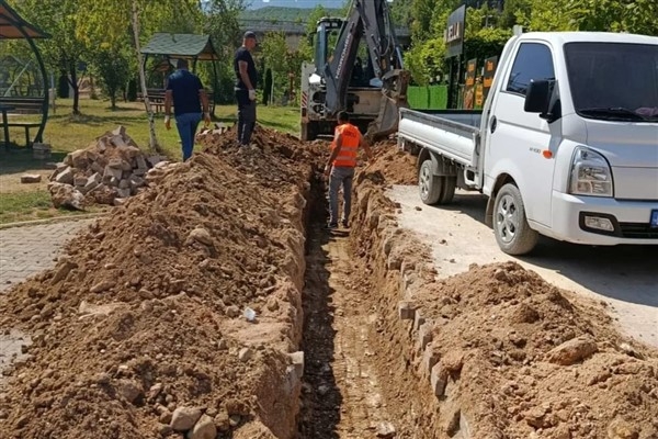 Mameki Parkı'nda altyapı çalışmaları sürüyor