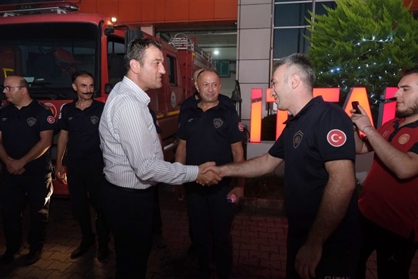 Giresun Belediyesi İtfaiyesi ekipleri, Karabük'te