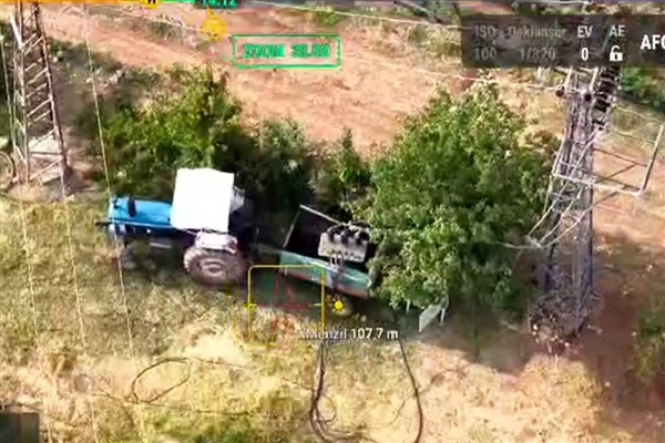 Su tankerine gizlenen kaçak trafo drondan saklanamadı
