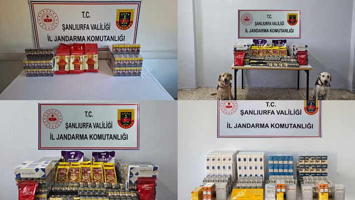 VİRANŞEHİR’DE JANDARMADAN KAÇAK TÜTÜN VE ALKOL OPERASYONU