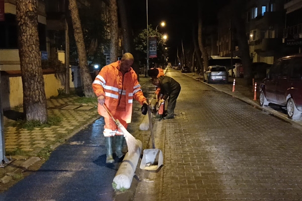 Milas’ta şiddetli yağışlara karşı saha çalışmaları yoğunlaştırıldı
