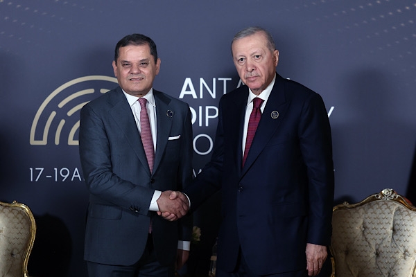 Erdoğan, Libya Milli Birlik Hükümeti Başbakanı Dibeybe ile bir araya geldi