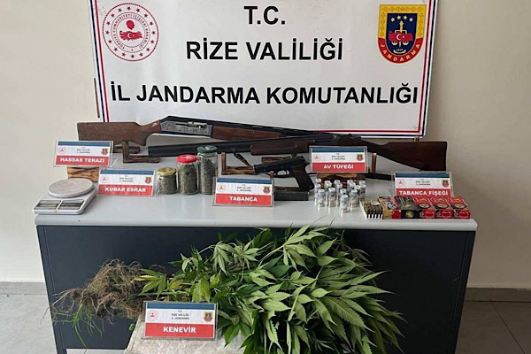 Rize'de uyuşturucu ve aranan şahıslara yönelik operasyon