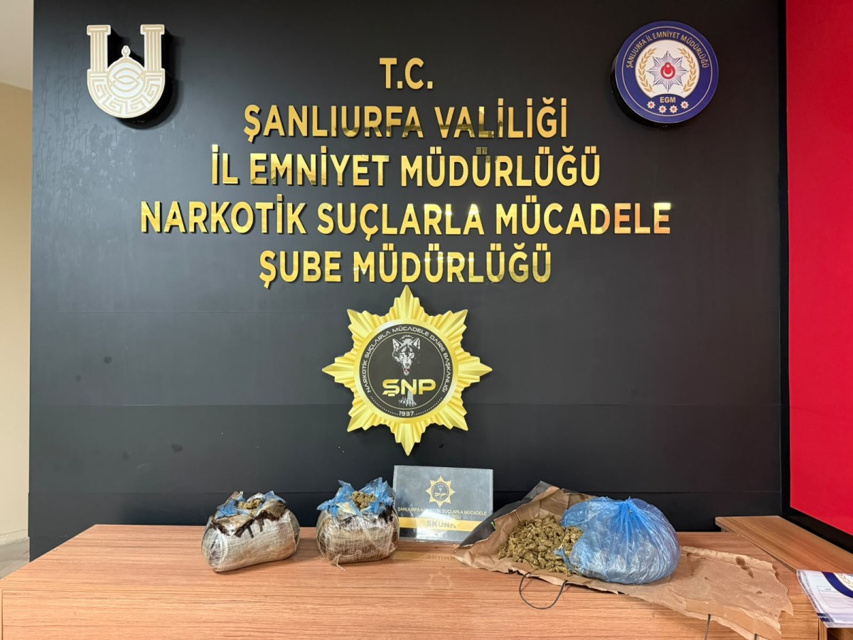 Şanlıurfa'da 3 Kilo 650 Gram Esrar Ele Geçirildi