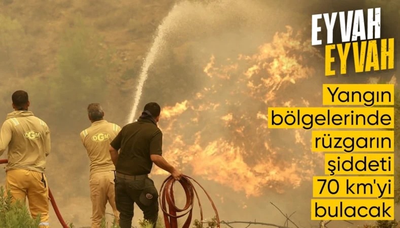 Şiddetli Rüzgar Orman Yangınlarını Harlıyor: Hızı Saatte 70 Kilometreye Ulaşacak