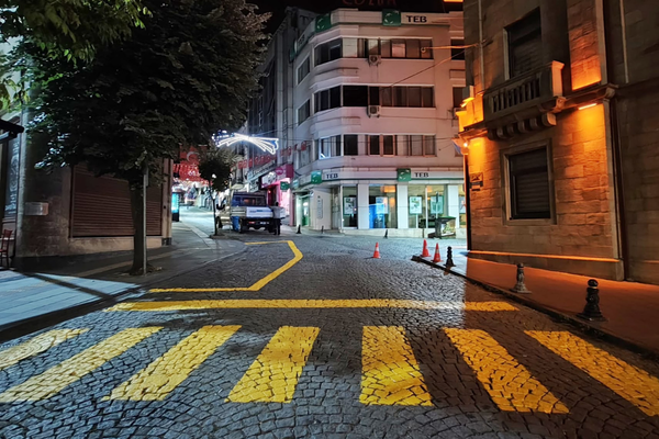 Giresun'da yaya geçitleri yenileniyor