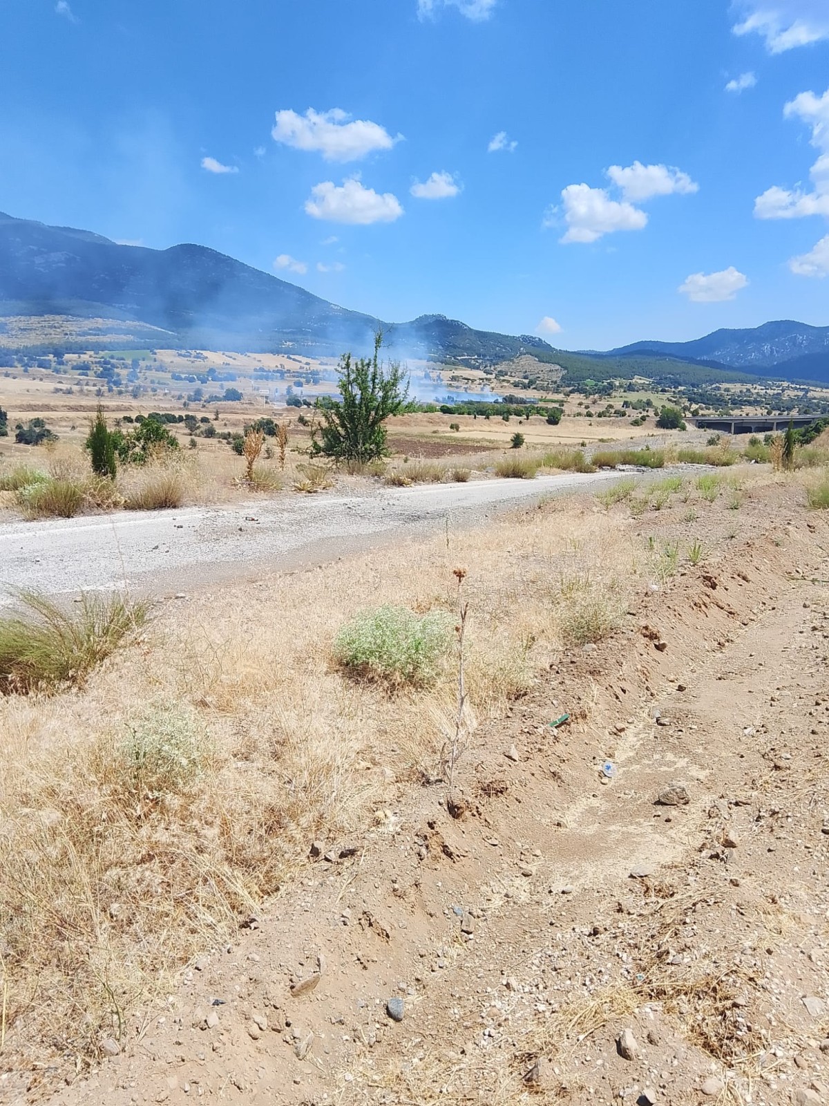Burdur’da Anız Yangını Paniğe Neden Oldu