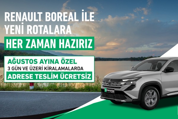 Enterprise’ta Renault Boreal kiralamalarında Ağustos’a özel ücretsiz adrese teslim fırsatı