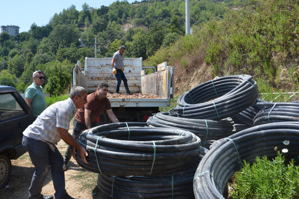 Antalya’da üreticilere 12 bin 300 metre sulama borusu desteği