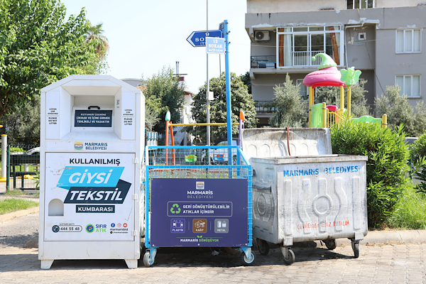 Marmaris’te bir ayda 550 ton geri dönüşüm atığı toplandı