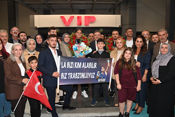 Avrupa şampiyonu Havvanur Kethüda Trabzon’da karşılandı