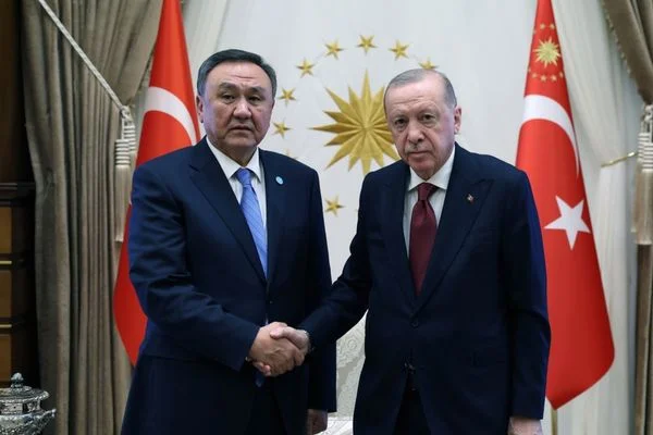 Cumhurbaşkanı Erdoğan, Türk Devletleri Teşkilatı Genel Sekreteri Ömüraliyev’i kabul etti