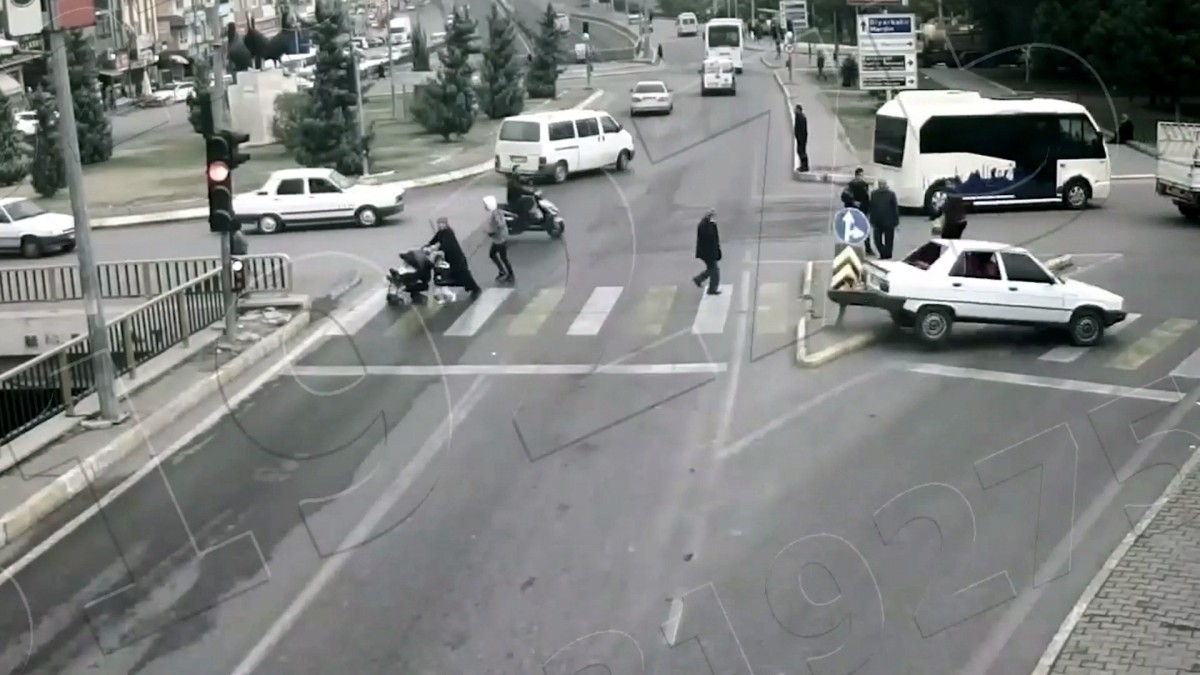 Şanlıurfa’daki kazalar polis şehir kamerasında