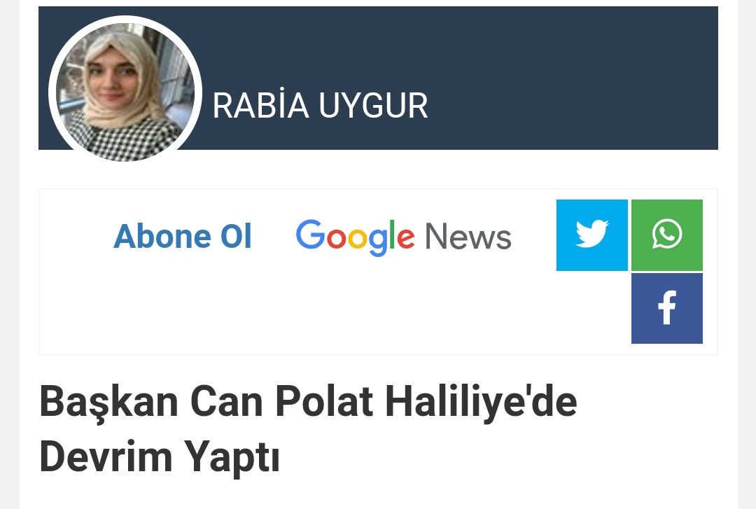 Rabia Uygur yazdı : Başkan Canpolat Haliliye'de Devrim Yaptı