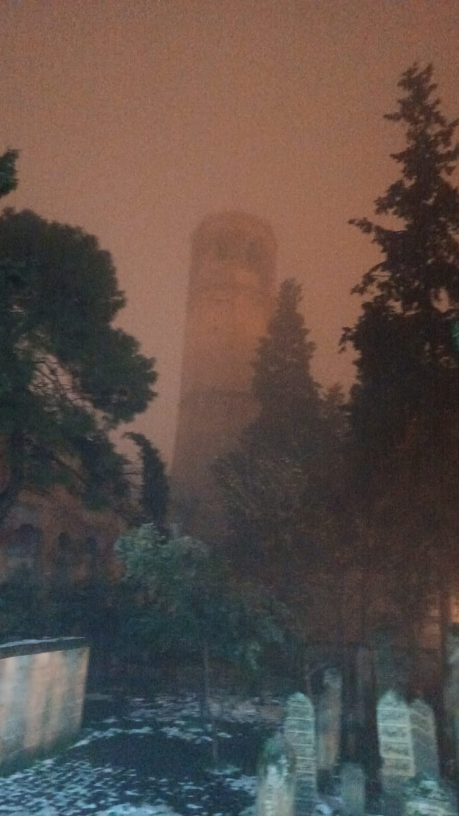 Ulu Cami Saat Kulesi Tepe Kısmı Çöktü