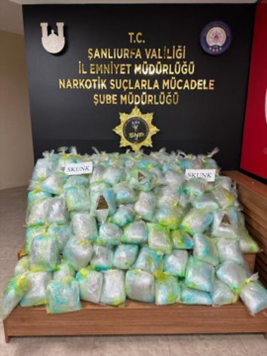 Şanlıurfa'da 167 kilo 250 gram sentetik uyuşturucu ele geçirildi