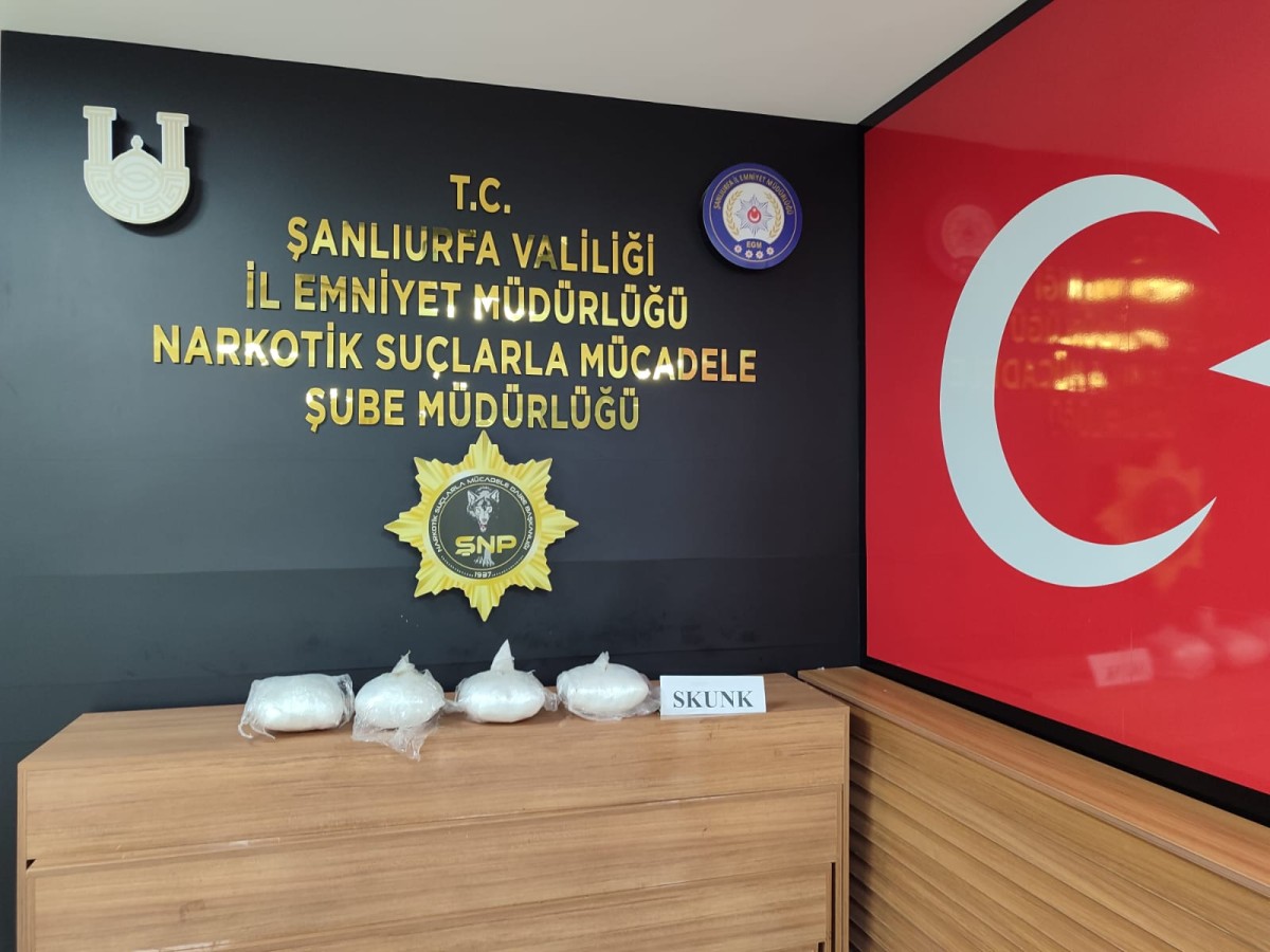Şanlıurfa'da uyuşturucu operasyonu 2 gözaltı