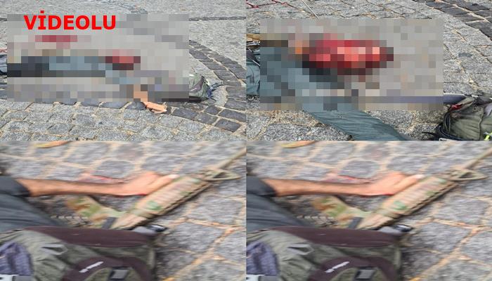 2 teröristin bombalı saldırı anı kamarada